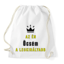 PRINTFASHION Az én öcsém - Sportzsák, Tornazsák - Fehér tornazsák