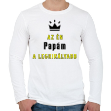 PRINTFASHION Az én papám - Férfi hosszú ujjú póló - Fehér férfi póló