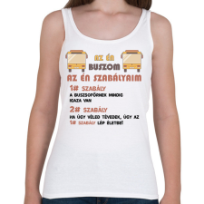 PRINTFASHION Az én szabályaim - Női atléta - Fehér női trikó