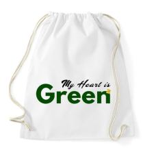 PRINTFASHION az én szivem zöld - Sportzsák, Tornazsák - Fehér tornazsák
