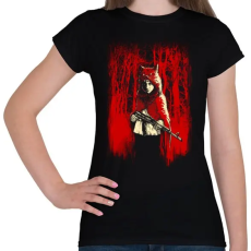 PRINTFASHION Az erdő gyilkosa - Női póló - Fekete