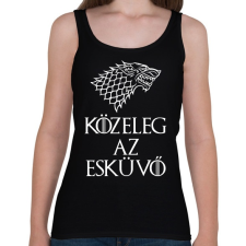 PRINTFASHION Az esküvő közeleg - Női atléta - Fekete női trikó