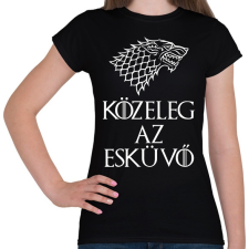 PRINTFASHION Az esküvő közeleg - Női póló - Fekete női póló