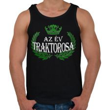 PRINTFASHION Az év traktorosa - Férfi atléta - Fekete atléta, trikó