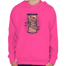 PRINTFASHION Az idő lejárt - Gyerek kapucnis pulóver - Fukszia