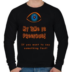 PRINTFASHION az időm drága - Férfi pulóver - Fekete