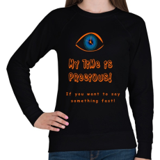 PRINTFASHION az időm drága - Női pulóver - Fekete