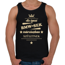PRINTFASHION Az igazi BMW-sek - Hónappal - Férfi atléta - Fekete