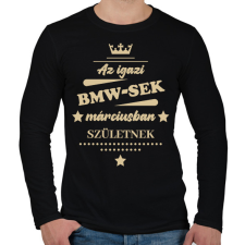 PRINTFASHION Az igazi BMW-sek - Hónappal - Férfi hosszú ujjú póló - Fekete férfi póló