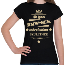 PRINTFASHION Az igazi BMW-sek - Hónappal - Női póló - Fekete női póló