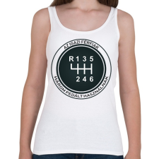 PRINTFASHION Az igazi férfiak 3 pedált használnak - Női atléta - Fehér női trikó