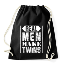 PRINTFASHION Az igazi férfiak - Sportzsák, Tornazsák - Fekete tornazsák