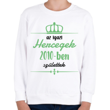 PRINTFASHION Az igazi hercegek - Évszámmal - Gyerek pulóver - Fehér gyerek pulóver, kardigán