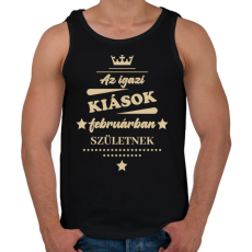 PRINTFASHION Az igazi Kiások - Hónappal - Férfi atléta - Fekete