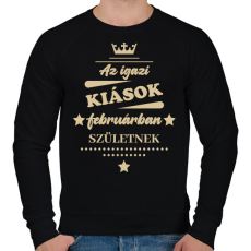 PRINTFASHION Az igazi Kiások - Hónappal - Férfi pulóver - Fekete