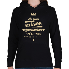 PRINTFASHION Az igazi Kiások - Hónappal - Női kapucnis pulóver - Fekete