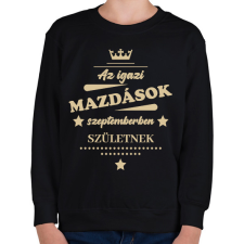 PRINTFASHION Az igazi Mazdások - Hónappal - Gyerek pulóver - Fekete gyerek pulóver, kardigán