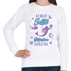 PRINTFASHION Az igazi sellő - Hónappal - Női pulóver - Fehér