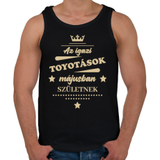 PRINTFASHION Az igazi Toyotások - Hónappal - Férfi atléta - Fekete