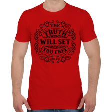 PRINTFASHION Az igazság szabaddá tesz - Férfi póló - Piros férfi póló