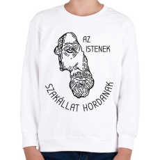 PRINTFASHION Az istenek szakállat hordanak - Gyerek pulóver - Fehér