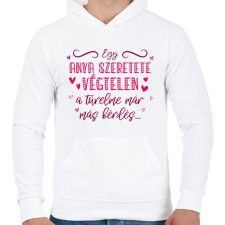 PRINTFASHION Az már más kérdés - Férfi kapucnis pulóver - Fehér férfi pulóver, kardigán