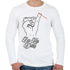 PRINTFASHION Az Ő végzete én vagyok - Férfi hosszú ujjú póló - Fehér férfi póló