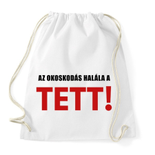 PRINTFASHION AZ OKOSKODÁS HALÁLA - Sportzsák, Tornazsák - Fehér tornazsák