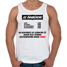 PRINTFASHION AZ ÓRABÉREM - Férfi atléta - Fehér atléta, trikó