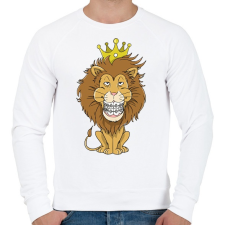 PRINTFASHION Az oroszlánok királya - Férfi pulóver - Fehér férfi pulóver, kardigán