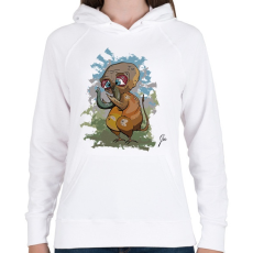 PRINTFASHION Az orramile - Női kapucnis pulóver - Fehér