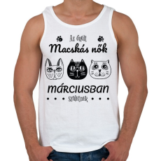 PRINTFASHION Az őrült macskás nők - Férfi atléta - Fehér