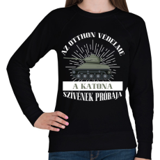 PRINTFASHION Az otthon védelme - Női pulóver - Fekete