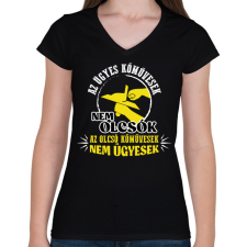 PRINTFASHION Az ügyes kőműves - Női V-nyakú póló - Fekete női póló