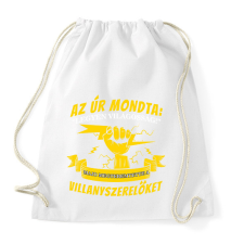 PRINTFASHION Az úr megteremtette a villanyszerelőket - Sportzsák, Tornazsák - Fehér tornazsák