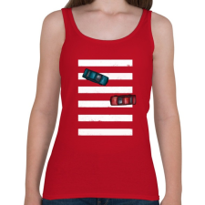 PRINTFASHION Az út közepén - Női atléta - Cseresznyepiros női trikó