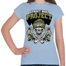 PRINTFASHION Az utca lelke - Női póló - Világoskék női póló