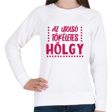 PRINTFASHION Az utolsó tökéletes hölgy - Női pulóver - Fehér