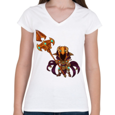 PRINTFASHION Azir - Női V-nyakú póló - Fehér