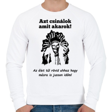 PRINTFASHION azt csinálok  amit akarok - Férfi pulóver - Fehér férfi pulóver, kardigán