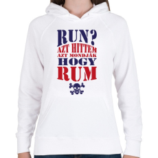 PRINTFASHION Azt hittem rum  - Női kapucnis pulóver - Fehér