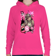 PRINTFASHION B 05 - Női kapucnis pulóver - Fukszia női pulóver, kardigán