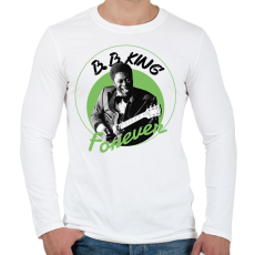 PRINTFASHION B.B.King - Férfi hosszú ujjú póló - Fehér