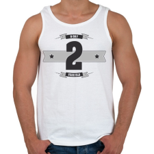 PRINTFASHION b-day-02-dark-lightgrey - Férfi atléta - Fehér atléta, trikó