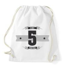 PRINTFASHION b-day-05-dark-lightgrey - Sportzsák, Tornazsák - Fehér tornazsák