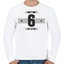 PRINTFASHION b-day-06-dark-lightgrey - Férfi pulóver - Fehér férfi pulóver, kardigán