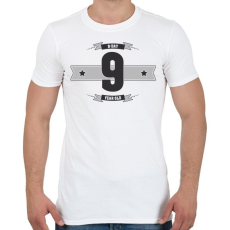 PRINTFASHION b-day-09-dark-lightgrey - Férfi póló - Fehér