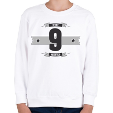 PRINTFASHION b-day-09-dark-lightgrey - Gyerek pulóver - Fehér