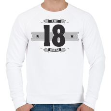 PRINTFASHION b-day-18-dark-lightgrey - Férfi pulóver - Fehér