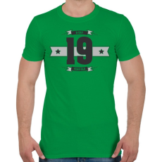 PRINTFASHION b-day-19-dark-lightgrey - Férfi póló - Zöld